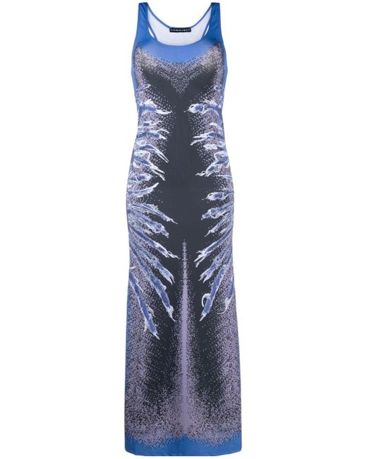 Y / Project whisker-print sleeveless maxi dress
