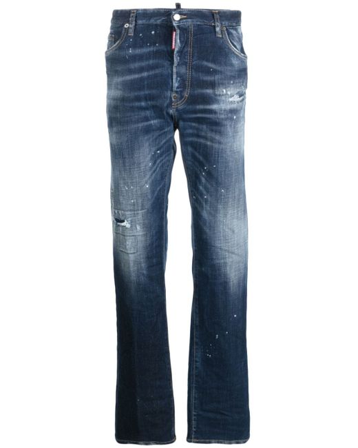 Dsquared2 mid-rise straight-leg jeans