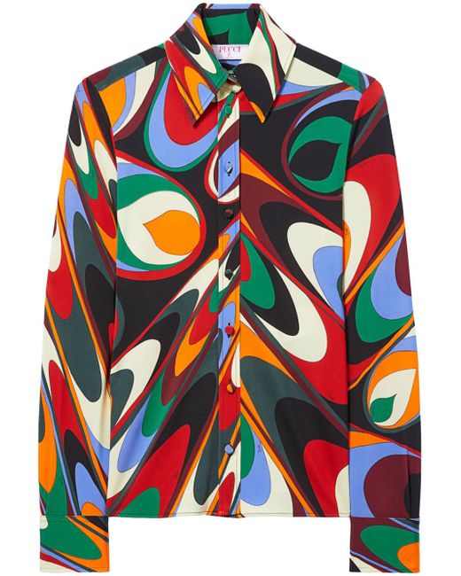 Pucci One-print satin shirt