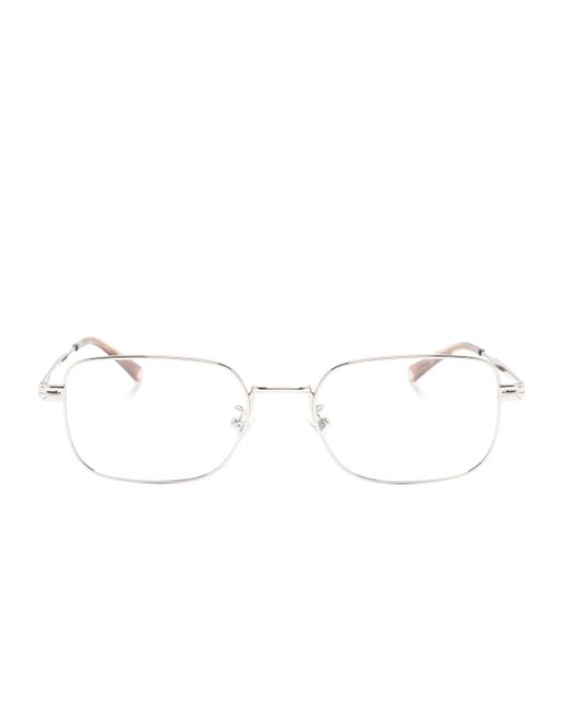 Montblanc polished square-frame glasses