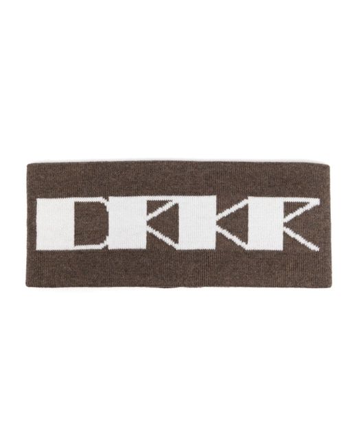 Rick Owens DRKSHDW patterned intarsia-knit headband