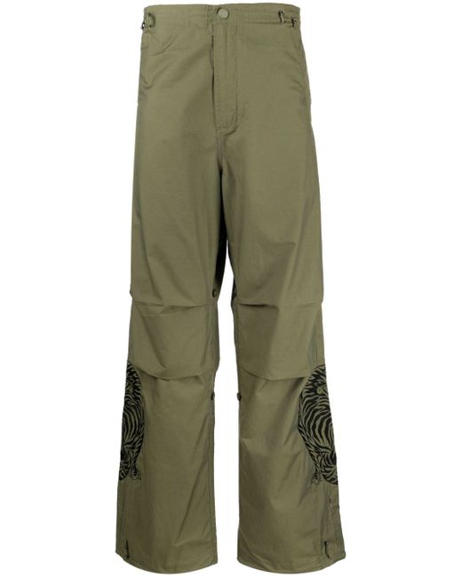 Maharishi tiger-print straight-leg trousers