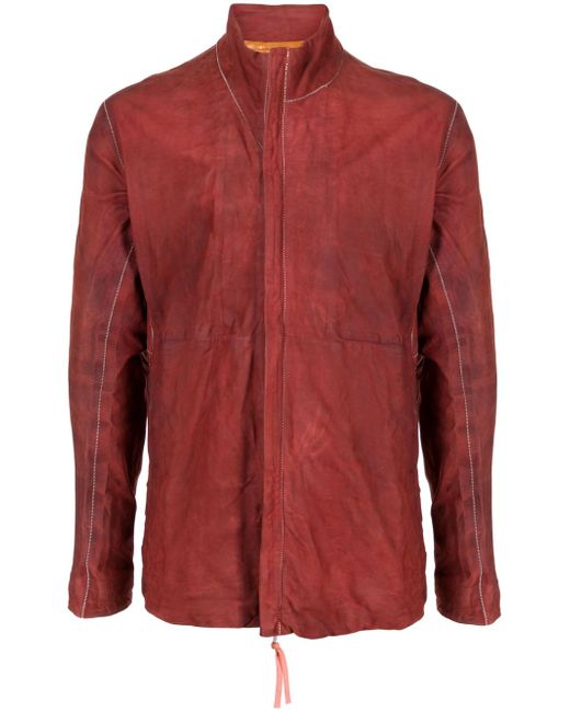 Boris Bidjan Saberi high-neck leather jacket