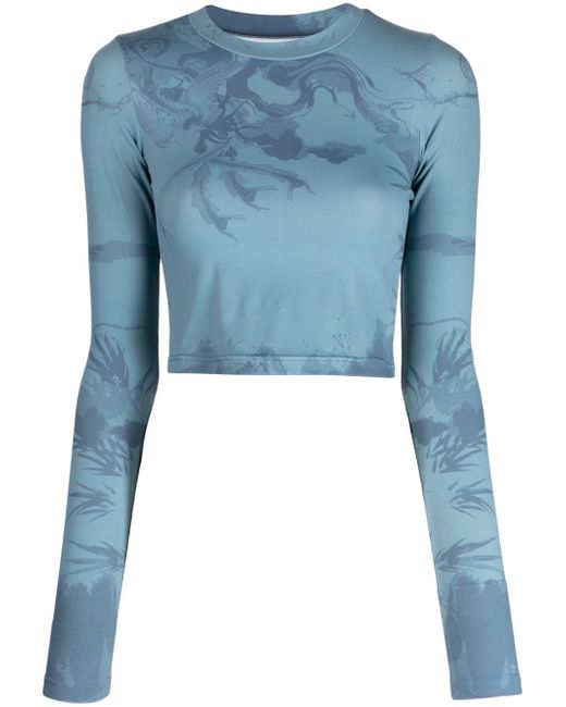 Feng Chen Wang abstract pattern-print crew-neck top
