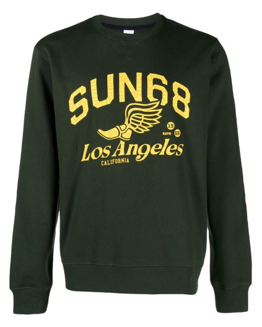 Sun 68 logo-print sweatshirt