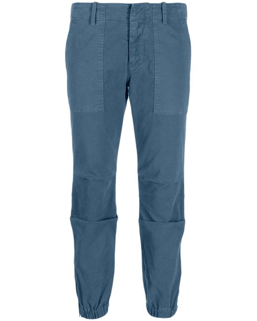 Nili Lotan concealed-fastening cotton tapered trousers