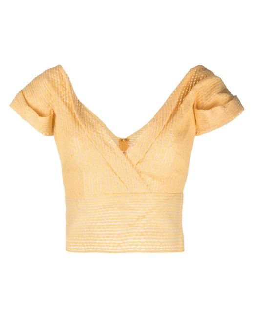 Gemy Maalouf off-shoulder cropped blouse