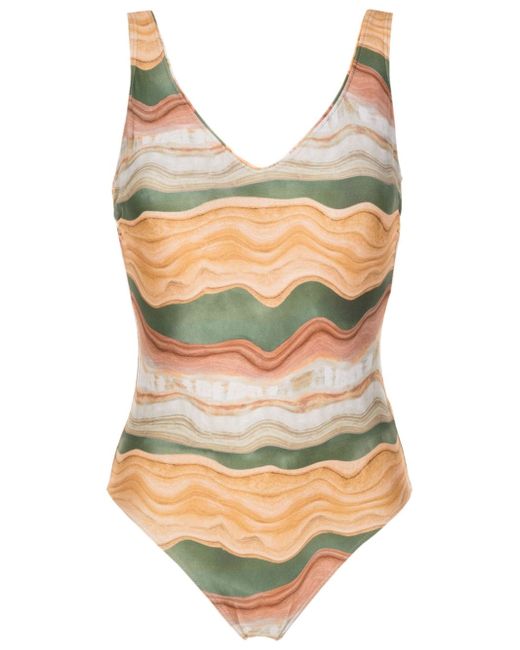 Lygia & Nanny Laila abstract-print swimsuit
