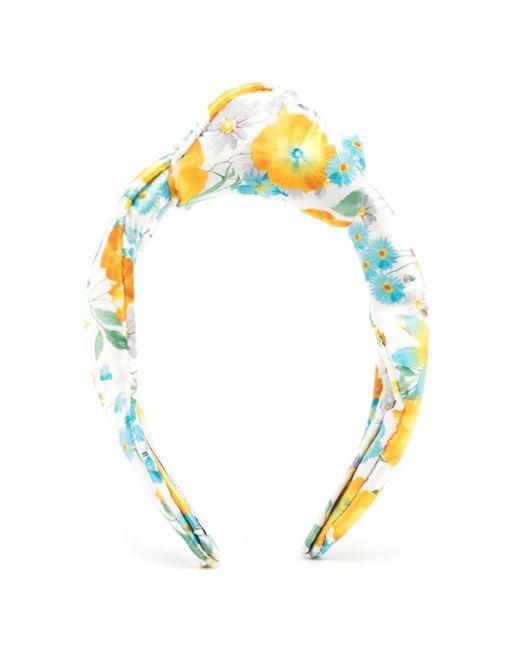 Sarah Chofakian floral-print knot headband