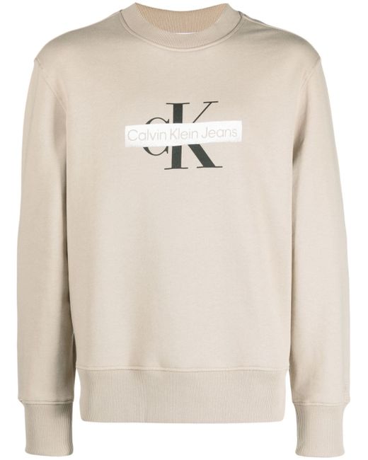 Calvin Klein Jeans logo-print cotton blend sweatshirt