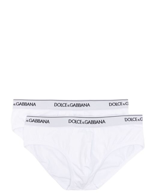 Dolce & Gabbana logo-waistband cotton briefs pack of two