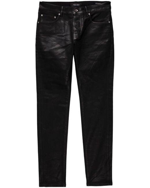 Purple Brand P001 Leathered skinny jeans