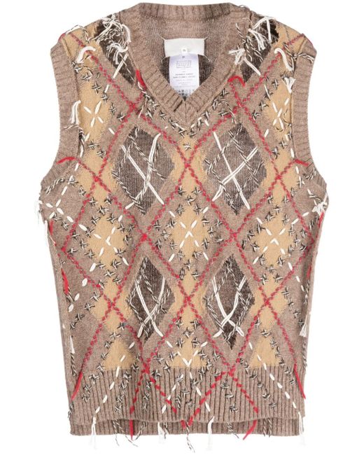 Maison Margiela cut-out knitted tank