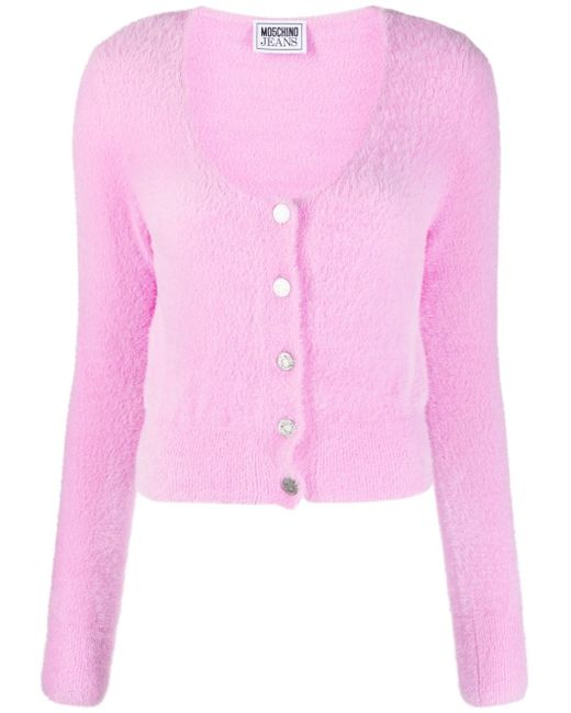 Moschino Jeans U-neck knitted cardigan