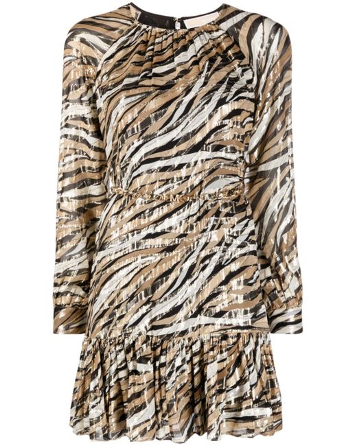 Michael Michael Kors zebra-print long-sleeved minidress