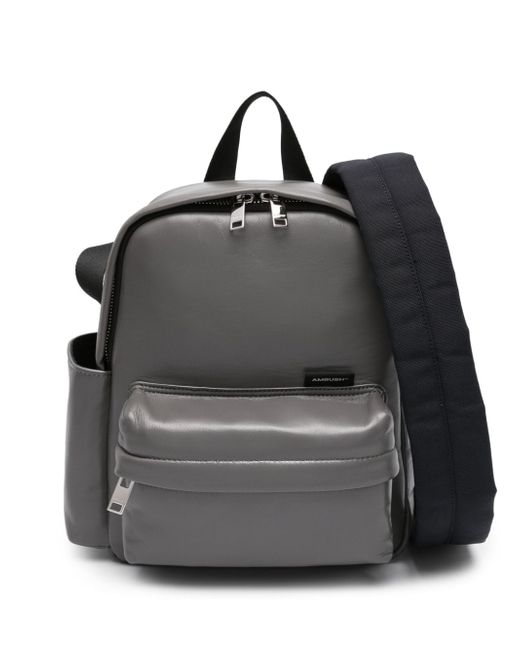 Ambush logo-tag leather backpack