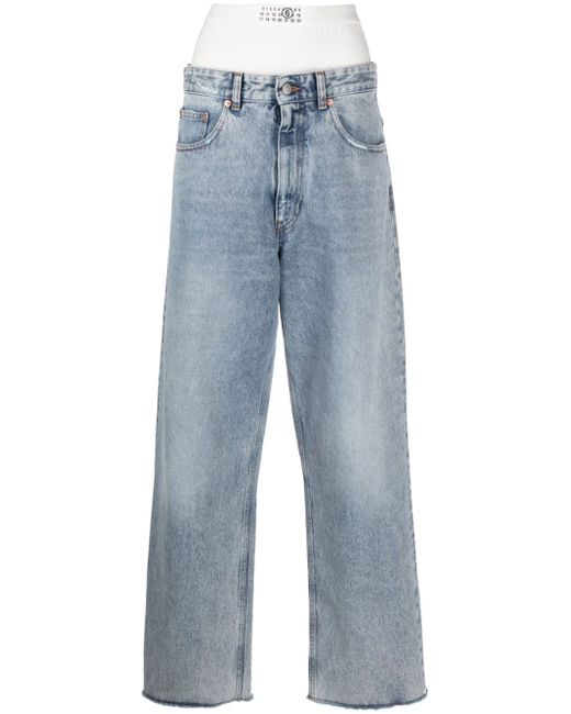 Mm6 Maison Margiela layered wide-leg jeans