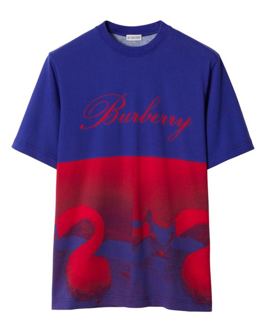 Burberry swan-print jersey T-shirt