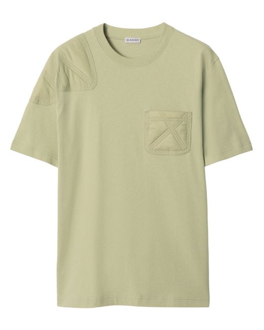 Burberry panelled jersey T-shirt