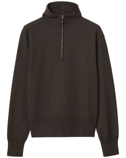 Burberry half-zip wool hoodie