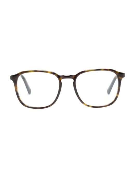 Moncler logo-print square-frame glasses