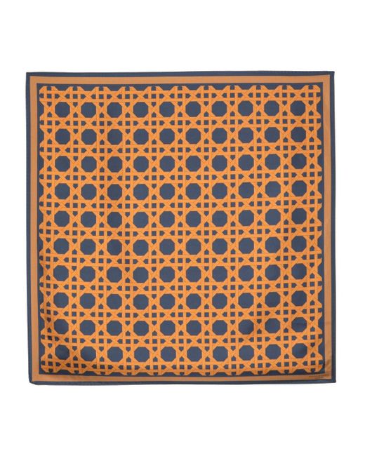 Aspinal of London Ratan Weave-print scarf