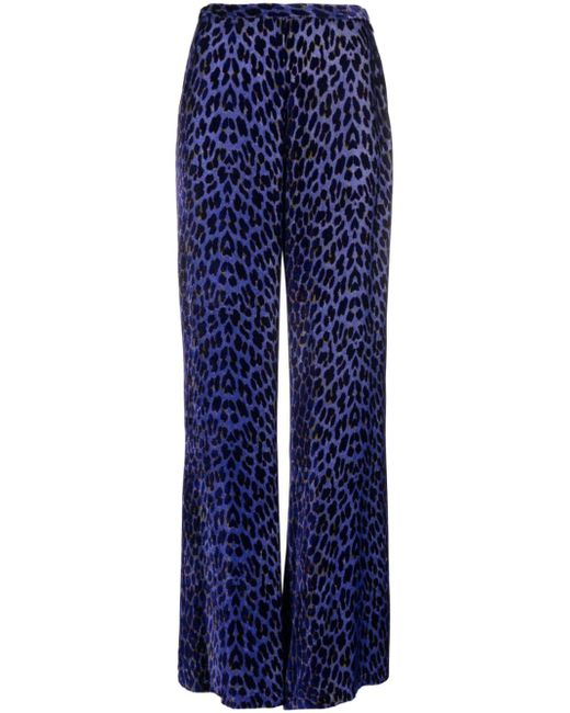 Forte-Forte leopard-print velvet trousers