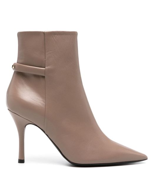 Furla Core 100mm leather ankle boots