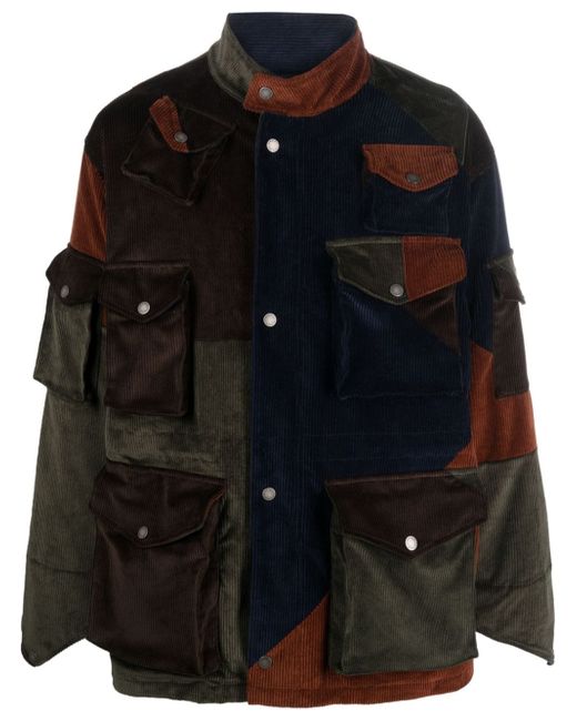 Baracuta colour-block panelled corduroy jacket