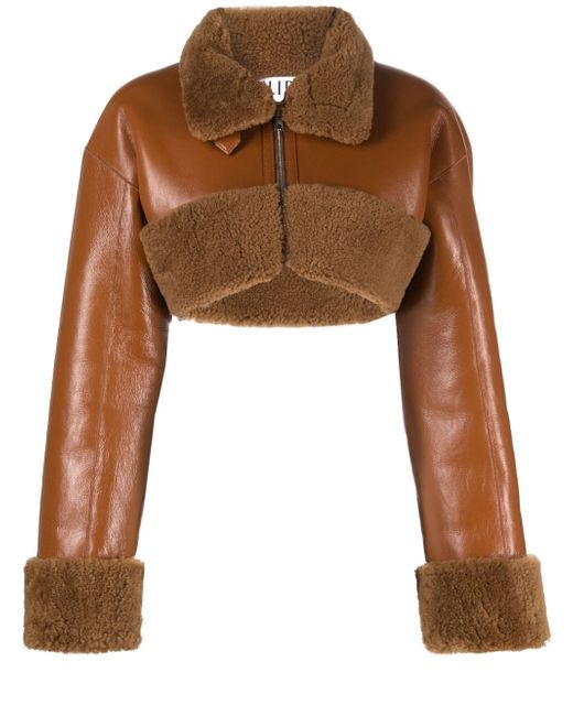 Filippa K cropped shearling leather jacket