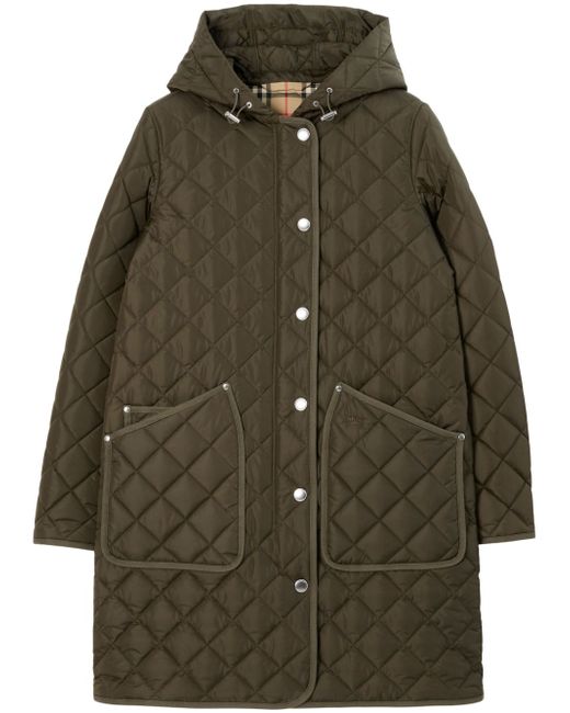 Burberry quilted hooded coat