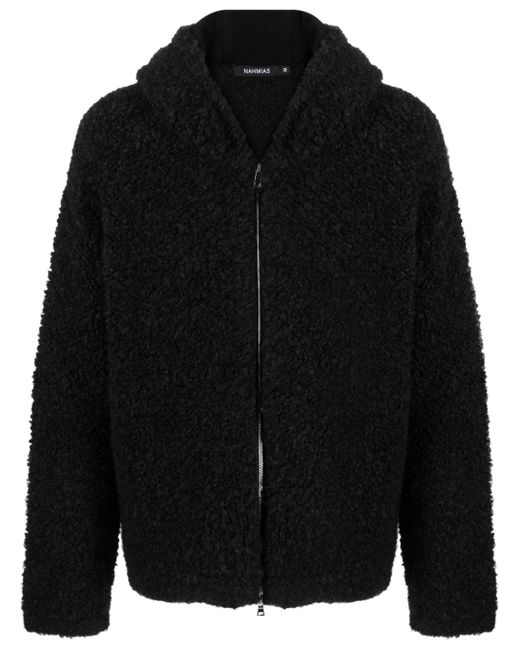Nahmias slogan-print hooded coat