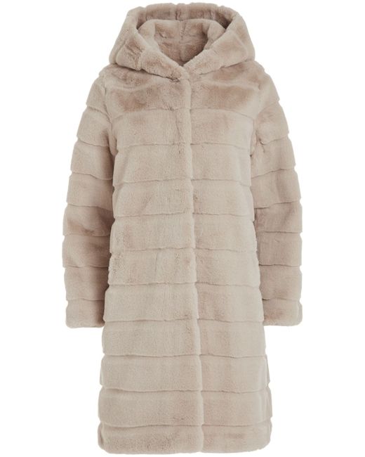 Apparis faux-fur hooded coat