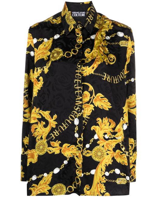 Versace Jeans Couture Chain Couture-print long-sleeve shirt