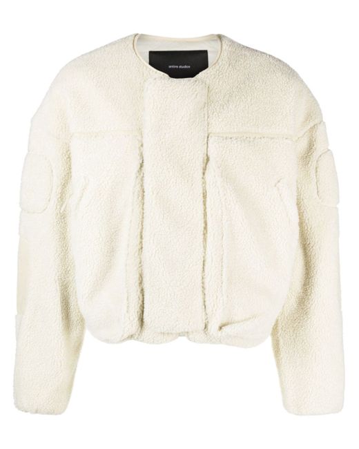 Entire studios cropped faux-shearling hooded jacket