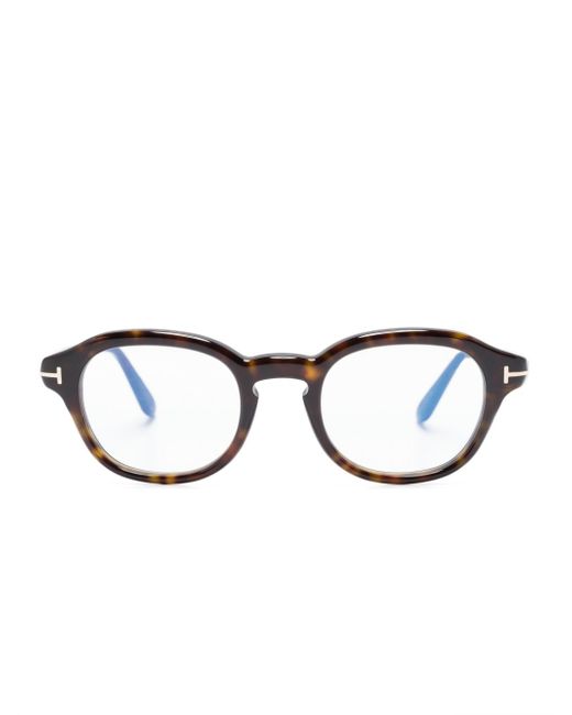 Tom Ford Blue Block round-frame glasses