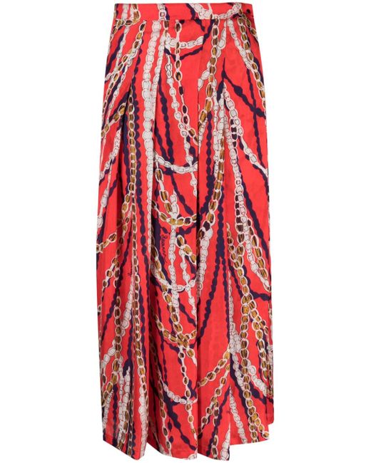 Roseanna Ninon Sevigny chain-print silk skirt