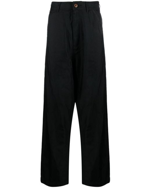 Comme Des Garcons Black high-waisted twill drop-crotch trousers