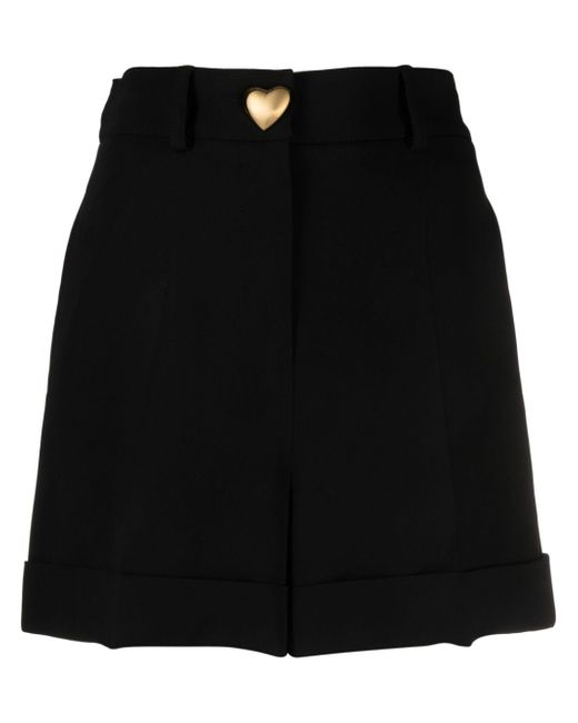 Moschino heart-button high-waisted shorts