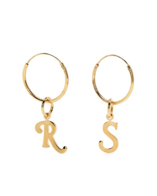 Raf Simons logo hoop earrings