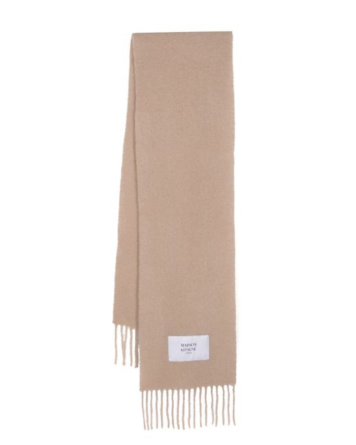 Maison Kitsuné alpaca wool-blend brushed scarf