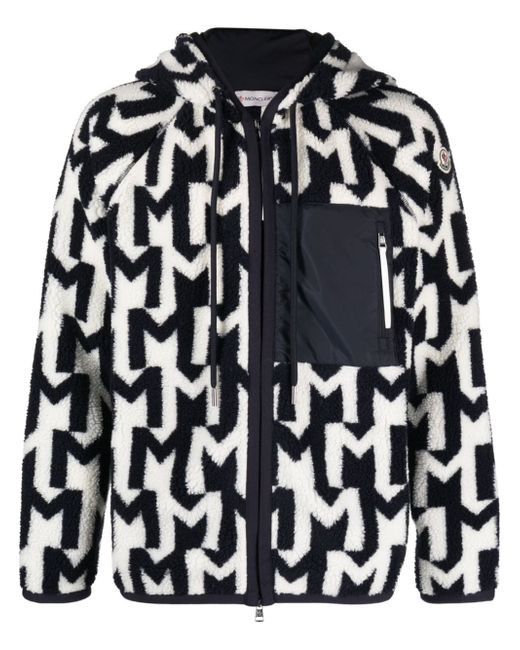 Moncler monogram zip-up hoodie