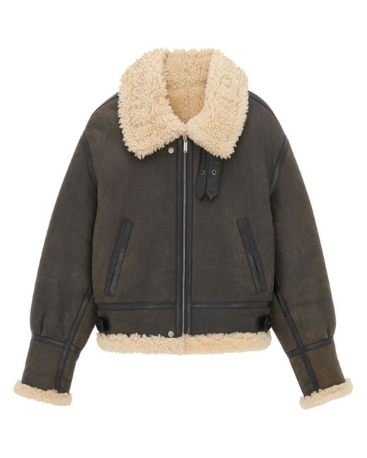 Saint Laurent shearling zip-up jacket