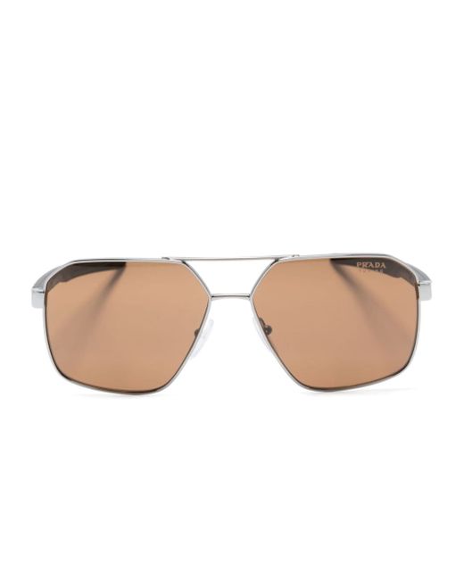 Prada Linea Rossa round-frame tinted sunglasses