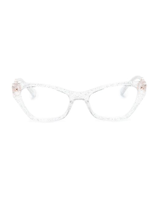 Chiara Ferragni glitter rectangular-frame glasses