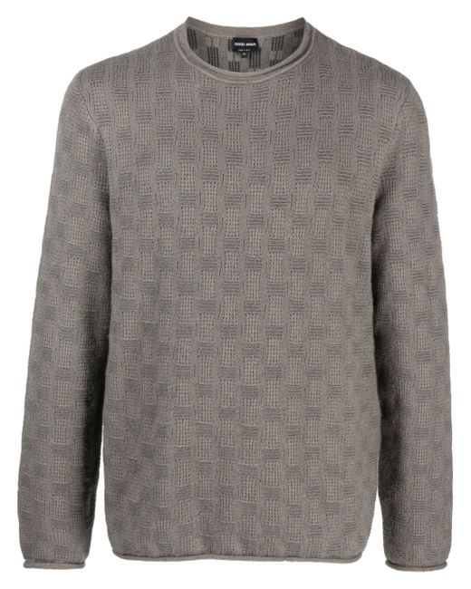 Giorgio Armani textured fine-knit jumper