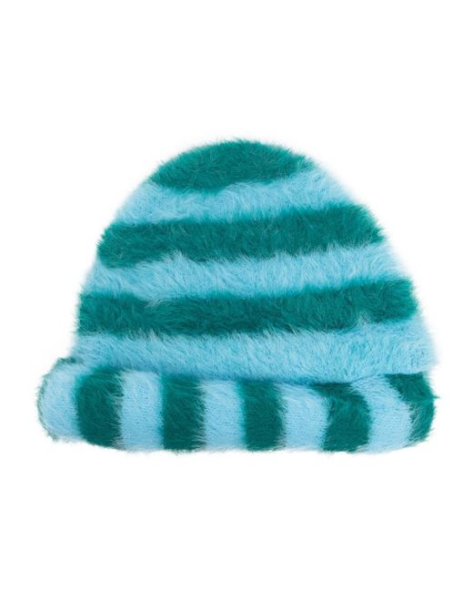 Sunnei brushed-effect striped beanie