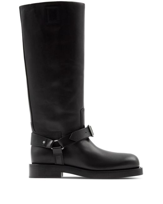 Burberry Saddle knee-high leather boots