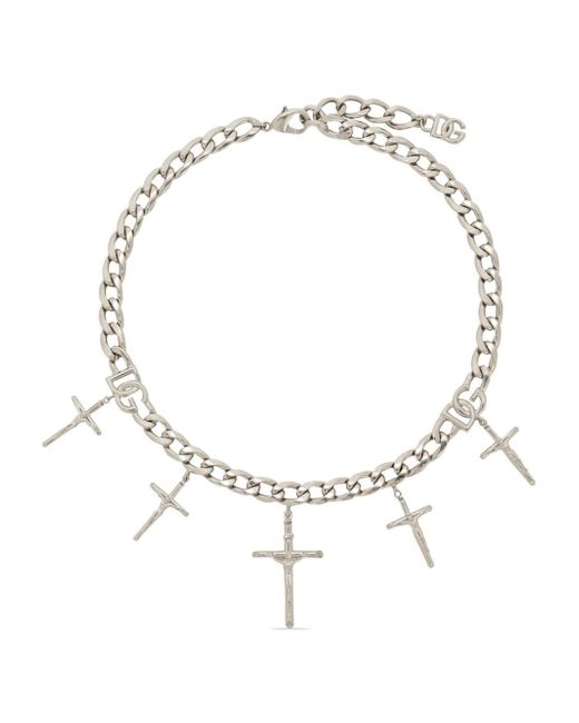 Dolce & Gabbana cross-charm chain-link necklace