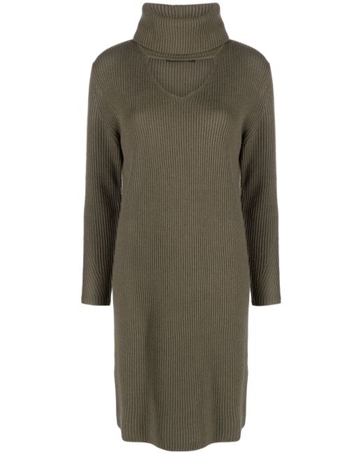 Luisa Cerano ribbed-knit cut-out dress